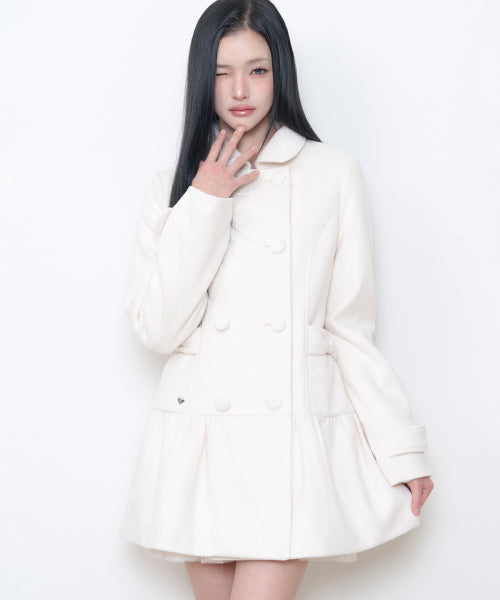 BELL CAPE COAT - 3 COLORS CREAM