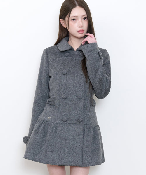 BELL CAPE COAT - 3 COLORS CHARCOAL