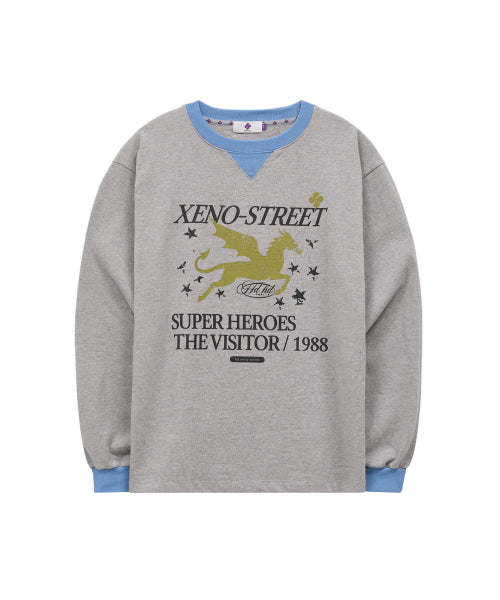XENO STREET COLOR BLOCK LONG SLEEVE - 2 COLORS GREY