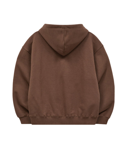 ALIEN HOOD ZIP UP - 2 COLORS BROWN