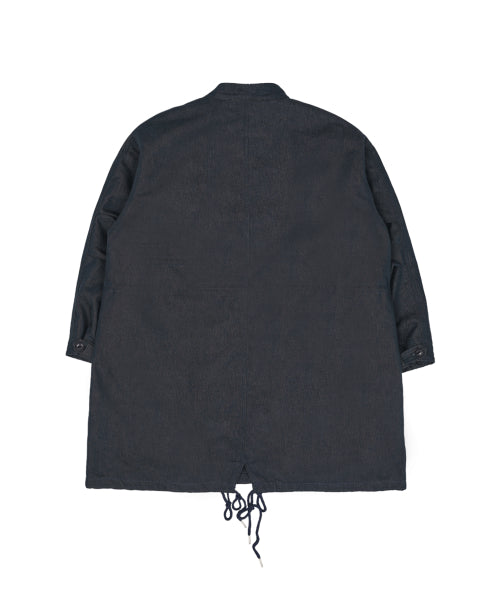FISHTAIL MULTI POCKET DENIM FIELD COAT - 2 COLORS NAVY