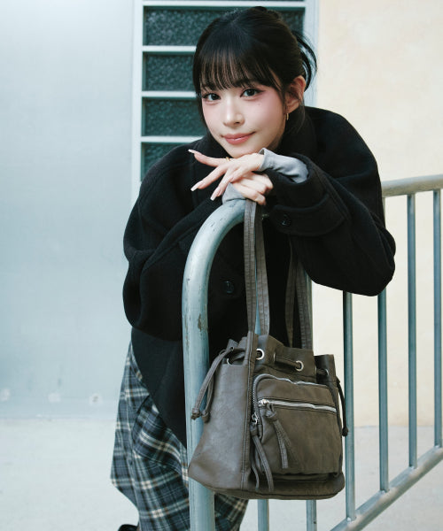 BUTTON UP HOODED TEE - 2 COLORS GREY