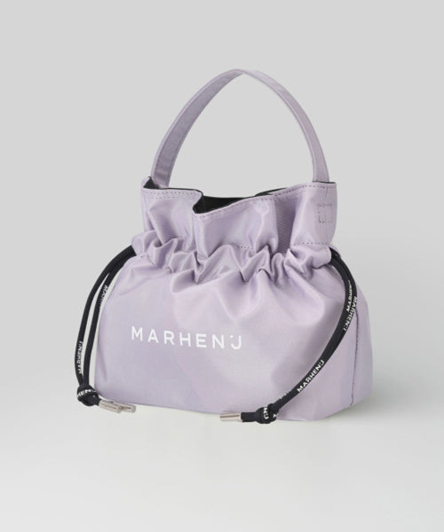 SHARON NYLON MINI BUCKET CROSSBODY BAG - 7 COLORS BEIGE