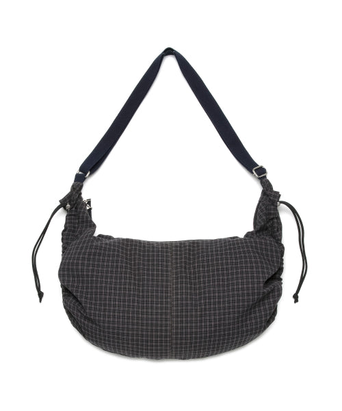COTTON SIDE SHIRRING HOBO BAG - 2 COLORS CHECK