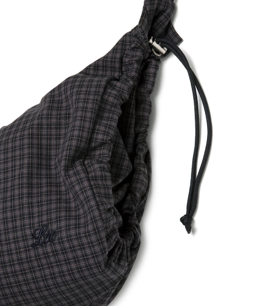 COTTON SIDE SHIRRING HOBO BAG - 2 COLORS CHECK