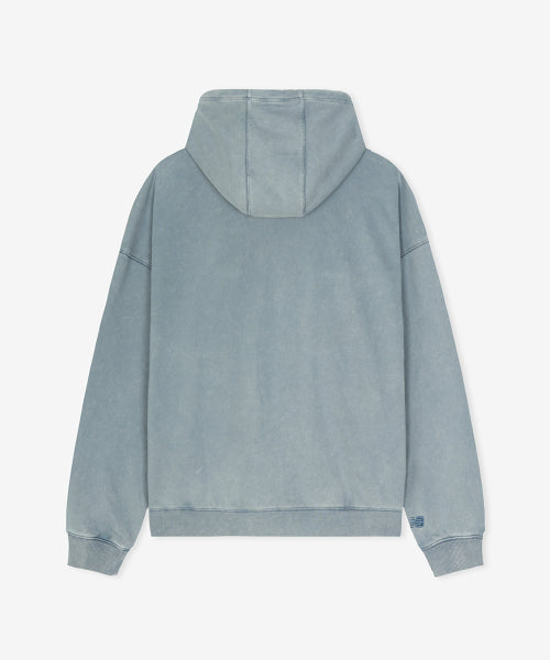 FLYING BRUSHED DYED HOOD ZIP UP - 3 COLORS D/BLUE