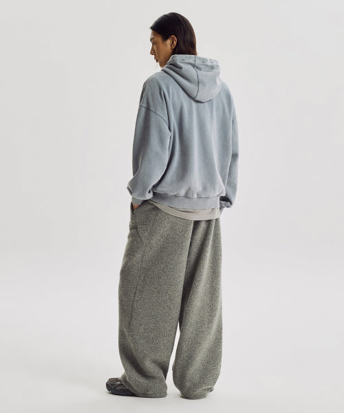 FLYING BRUSHED DYED HOOD ZIP UP - 3 COLORS D/BLUE