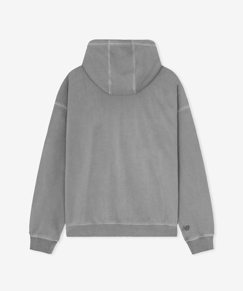 FLYING BRUSHED DYED HOOD ZIP UP - 3 COLORS D/GRAY