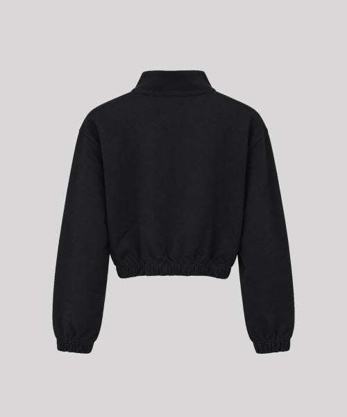 WOMEN LIGHT HALF ZIP-UP - 2 COLORS BLACK
