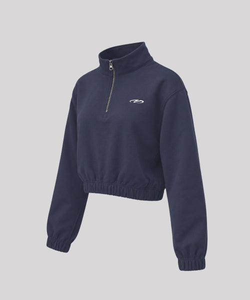 WOMEN LIGHT HALF ZIP-UP - 2 COLORS BLACK