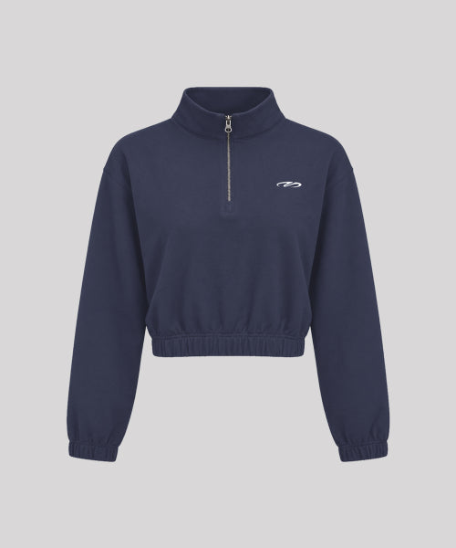 WOMEN LIGHT HALF ZIP-UP - 2 COLORS BLACK