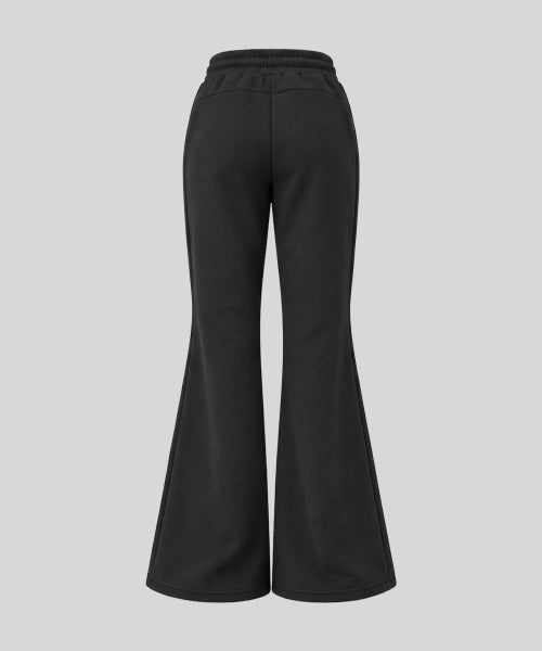 SYMBOL LOGO BOOTCUT SWEAT PANTS - 2 COLORS BLACK