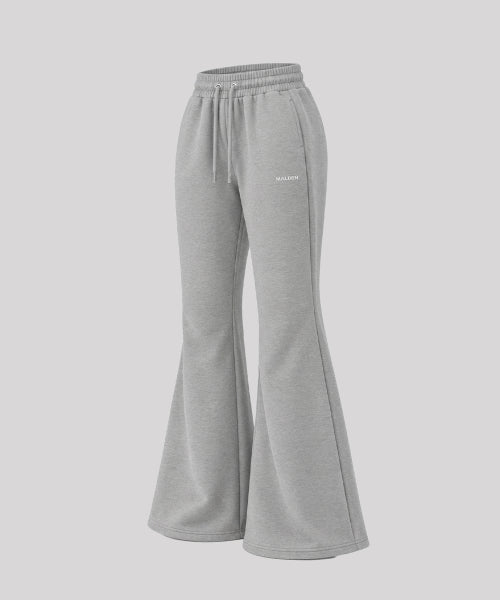 SYMBOL LOGO BOOTCUT SWEAT PANTS - 2 COLORS BLACK
