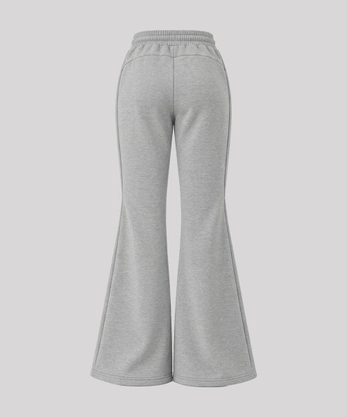 SYMBOL LOGO BOOTCUT SWEAT PANTS - 2 COLORS BLACK