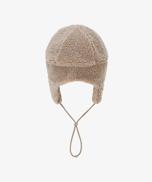 FLUFFY EARMUFF BEANIE WALNUT