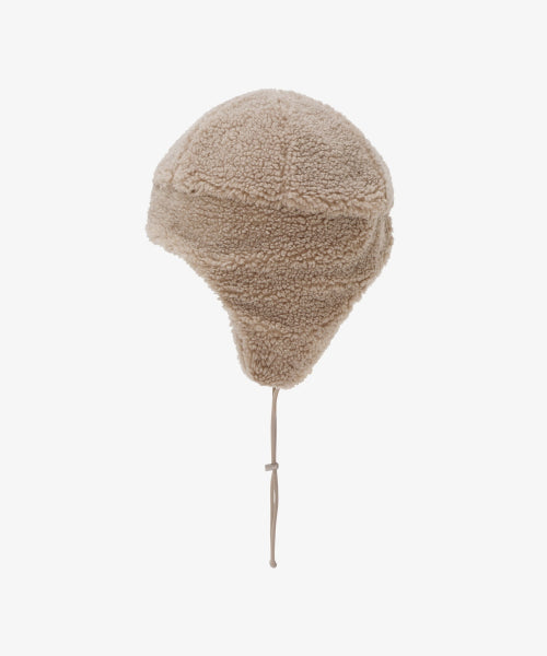FLUFFY EARMUFF BEANIE WALNUT