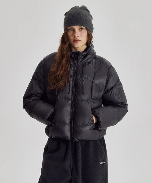 WOMEN FLYING 77 HOODED HEAVY DOWN - 4 COLORS BLACK