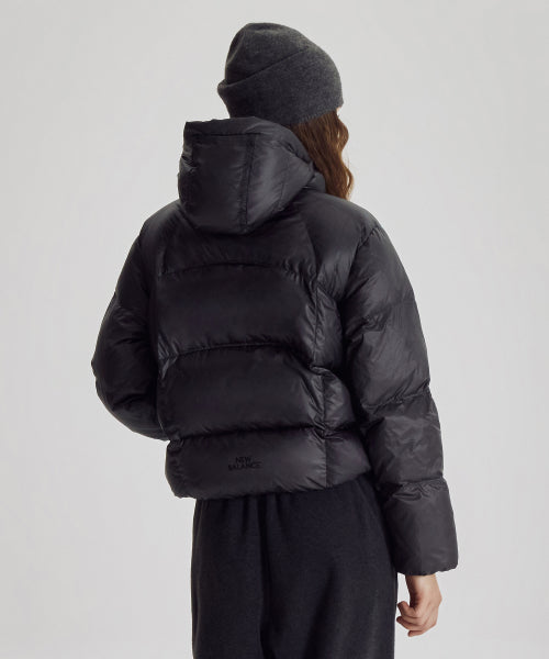 WOMEN FLYING 77 HOODED HEAVY DOWN - 4 COLORS BLACK