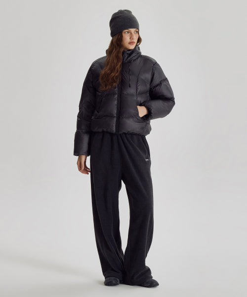 WOMEN FLYING 77 HOODED HEAVY DOWN - 4 COLORS BLACK