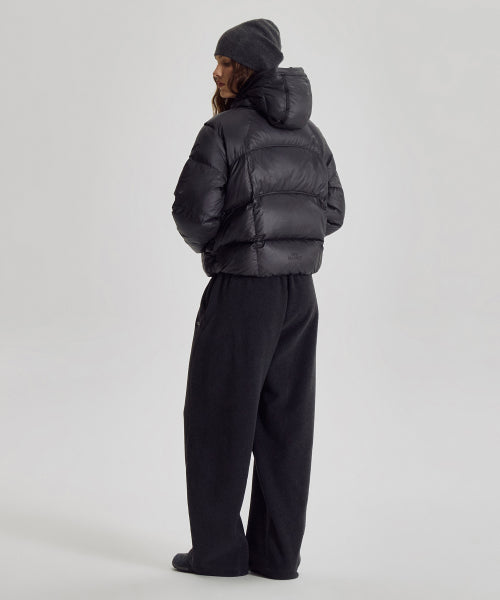 WOMEN FLYING 77 HOODED HEAVY DOWN - 4 COLORS BLACK