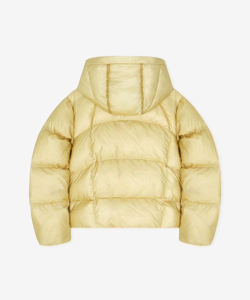 WOMEN FLYING 77 HOODED HEAVY DOWN - 4 COLORS B/YELLOW