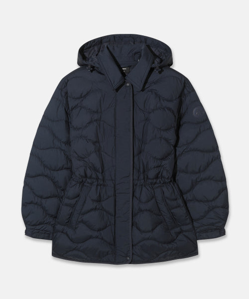 WOMENS HEAT PUFF MID-LENGTH DOWN JACKET - 2 COLORS BEIGE