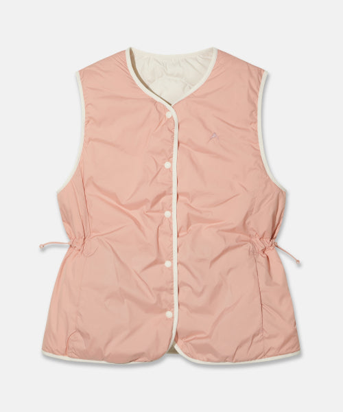 WOMENS HIT PUFF REVERSIBLE DOWN VEST - 2 COLORS BLACK