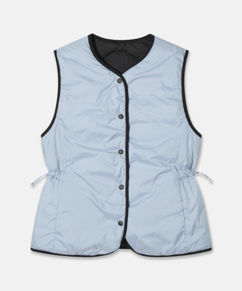 WOMENS HIT PUFF REVERSIBLE DOWN VEST - 2 COLORS BLACK