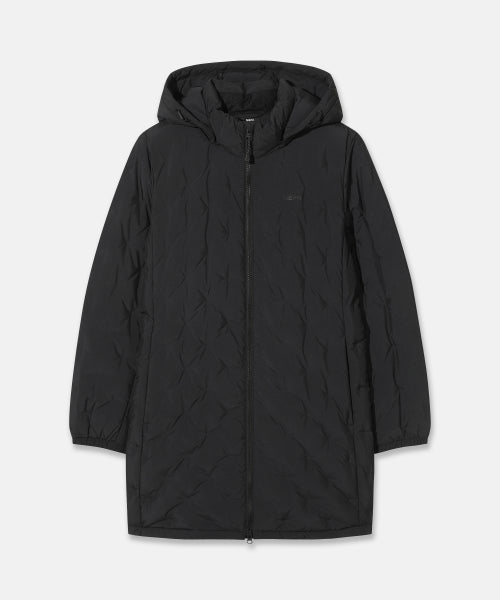 WOMENS TURBO MID-LENGTH DOWN JACKET - 2 COLORS BLACK