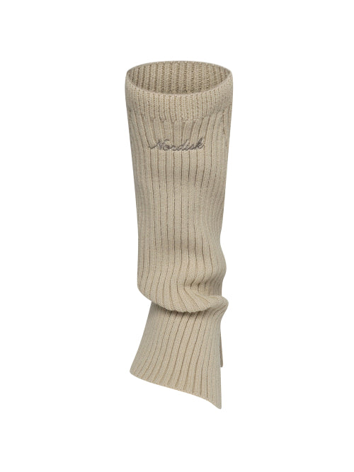 AUTUMN BREEZE KNIT LEG WARMER - 2 COLORS LIGHT BEIGE