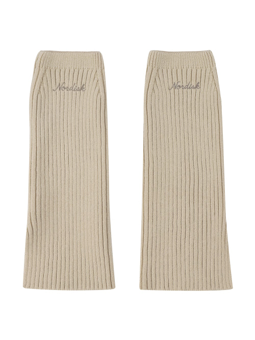 AUTUMN BREEZE KNIT LEG WARMER - 2 COLORS LIGHT BEIGE