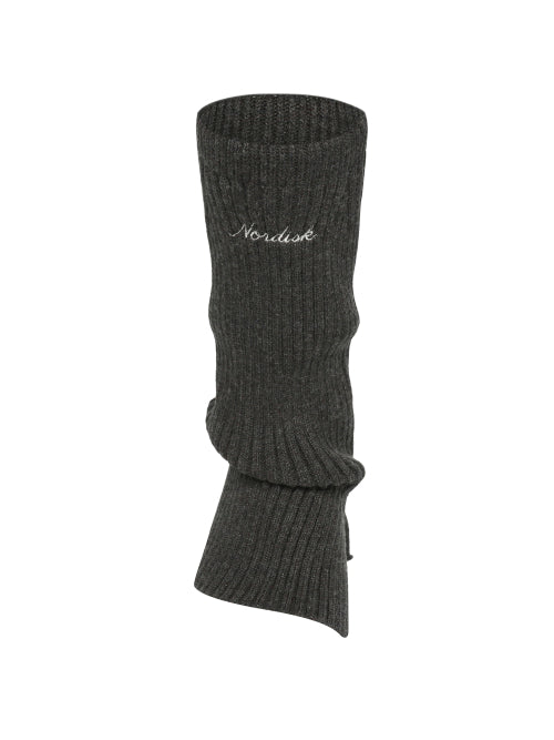 AUTUMN BREEZE KNIT LEG WARMER - 2 COLORS CHARCOAL