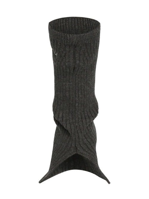 AUTUMN BREEZE KNIT LEG WARMER - 2 COLORS CHARCOAL