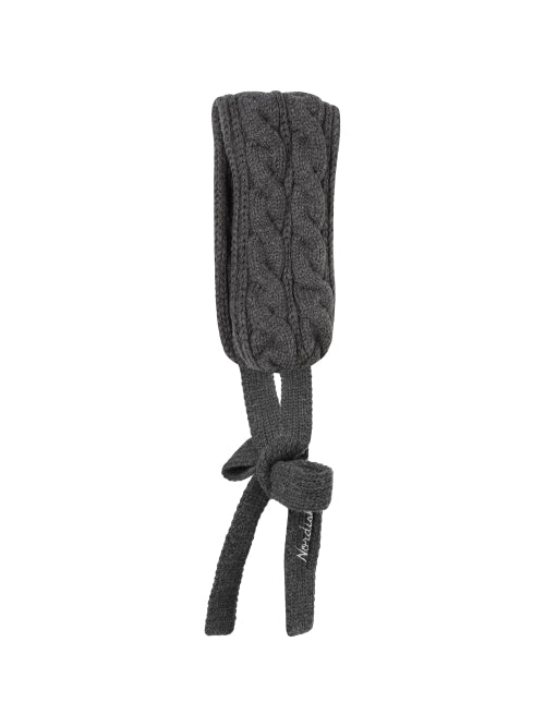 AUTUMN BREEZE CABLE KNIT EARMUFFS - 2 COLORS CHARCOAL