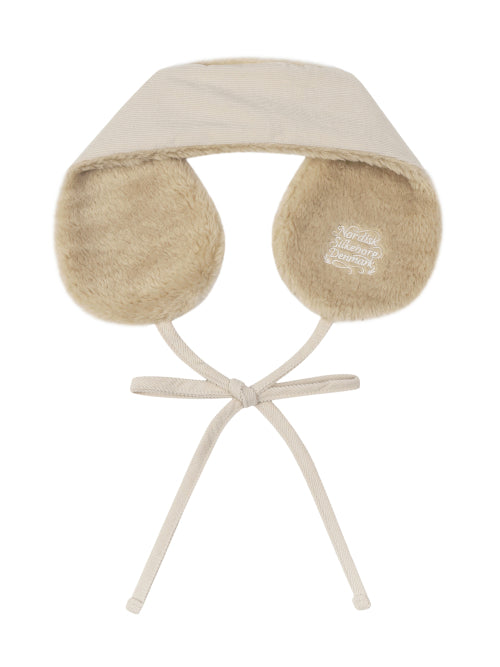 AUTUMN BREEZE CORDUROY REVERSIBLE EARMUFFS - 2 COLORS OFF WHITE