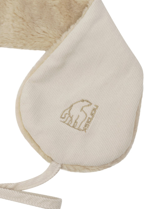 AUTUMN BREEZE CORDUROY REVERSIBLE EARMUFFS - 2 COLORS OFF WHITE