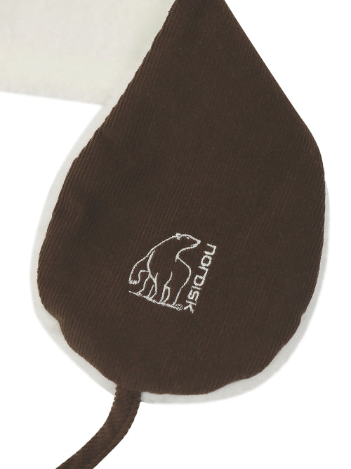 AUTUMN BREEZE CORDUROY REVERSIBLE EARMUFFS - 2 COLORS BROWN
