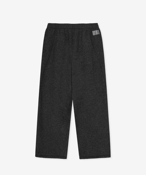 FLYING WOOL FLEECE 2WAY WIDE PANTS - 2 COLORS CHARCOAL