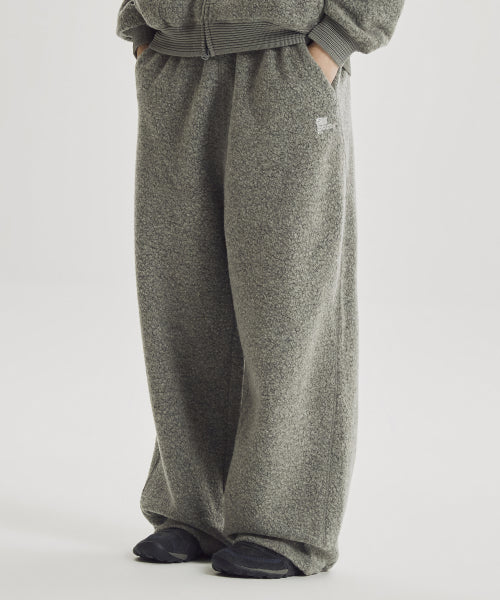 FLYING WOOL FLEECE 2WAY WIDE PANTS - 2 COLORS M/GRAY