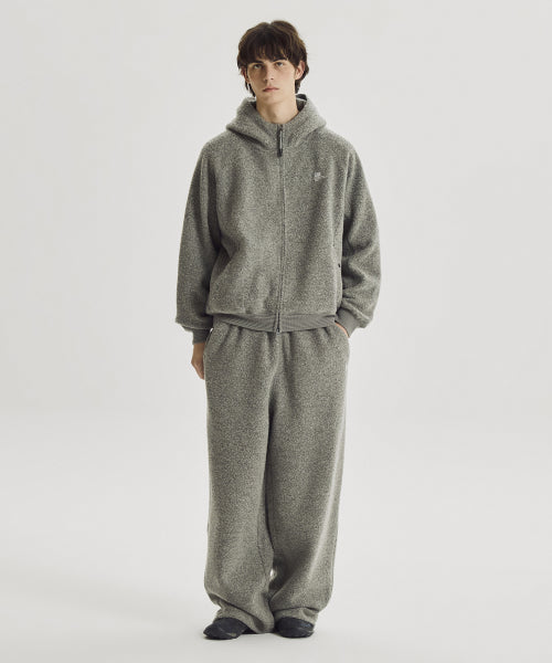 FLYING WOOL FLEECE 2WAY WIDE PANTS - 2 COLORS M/GRAY