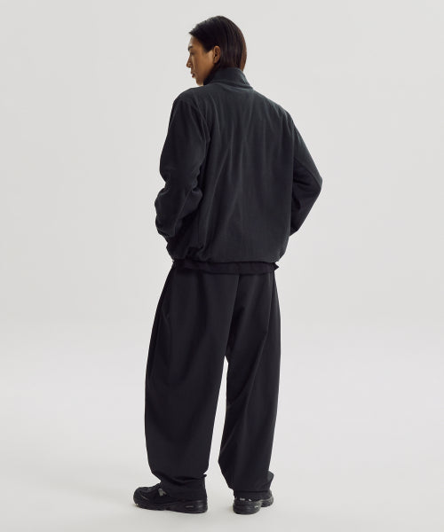 FLYING SIDE TUCK WOVEN WIDE PANTS - 2 COLORS BLACK