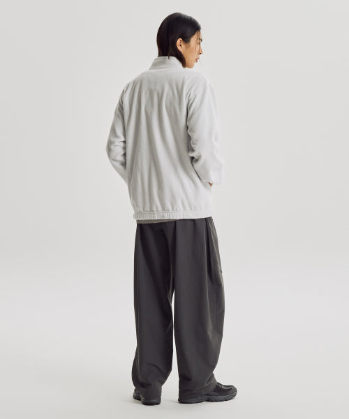 FLYING SIDE TUCK WOVEN WIDE PANTS - 2 COLORS CHARCOAL