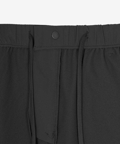 FLYING SIDE TUCK WOVEN WIDE PANTS - 2 COLORS CHARCOAL