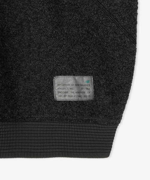 FLYING WOOL FLEECE HOOD ZIP UP - 2 COLORS CHARCOAL