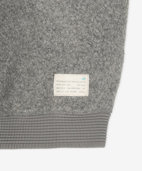 FLYING WOOL FLEECE HOOD ZIP UP - 2 COLORS M/GRAY