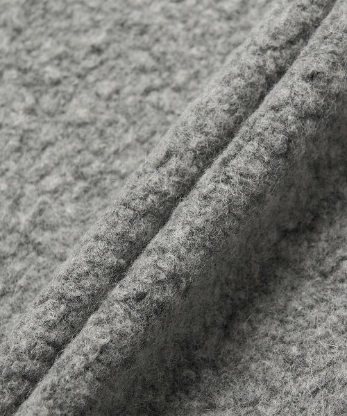 FLYING WOOL FLEECE HOOD ZIP UP - 2 COLORS M/GRAY