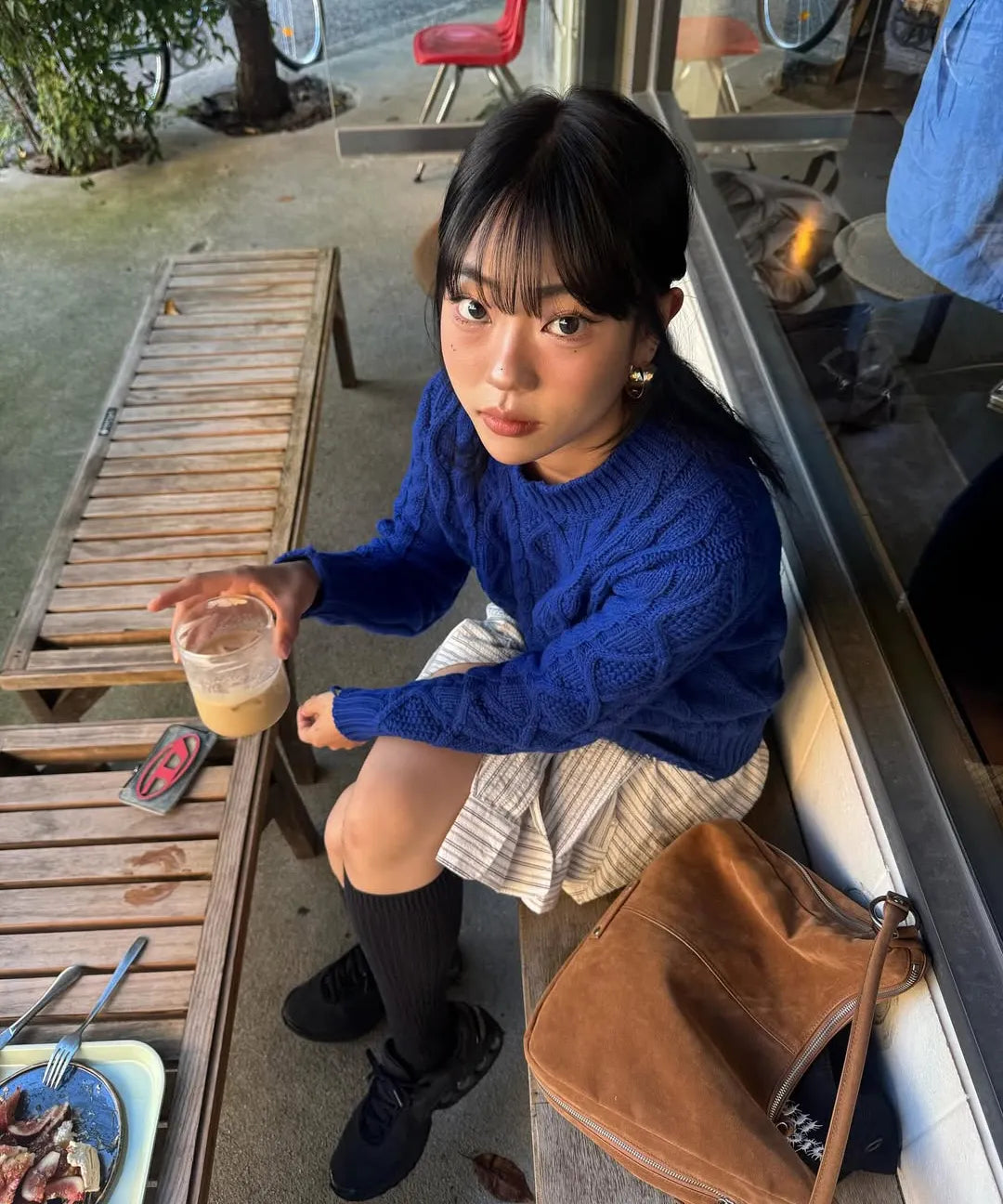 Double Pocket Shoulder Bag, CAMEL #TAEYEON同款!