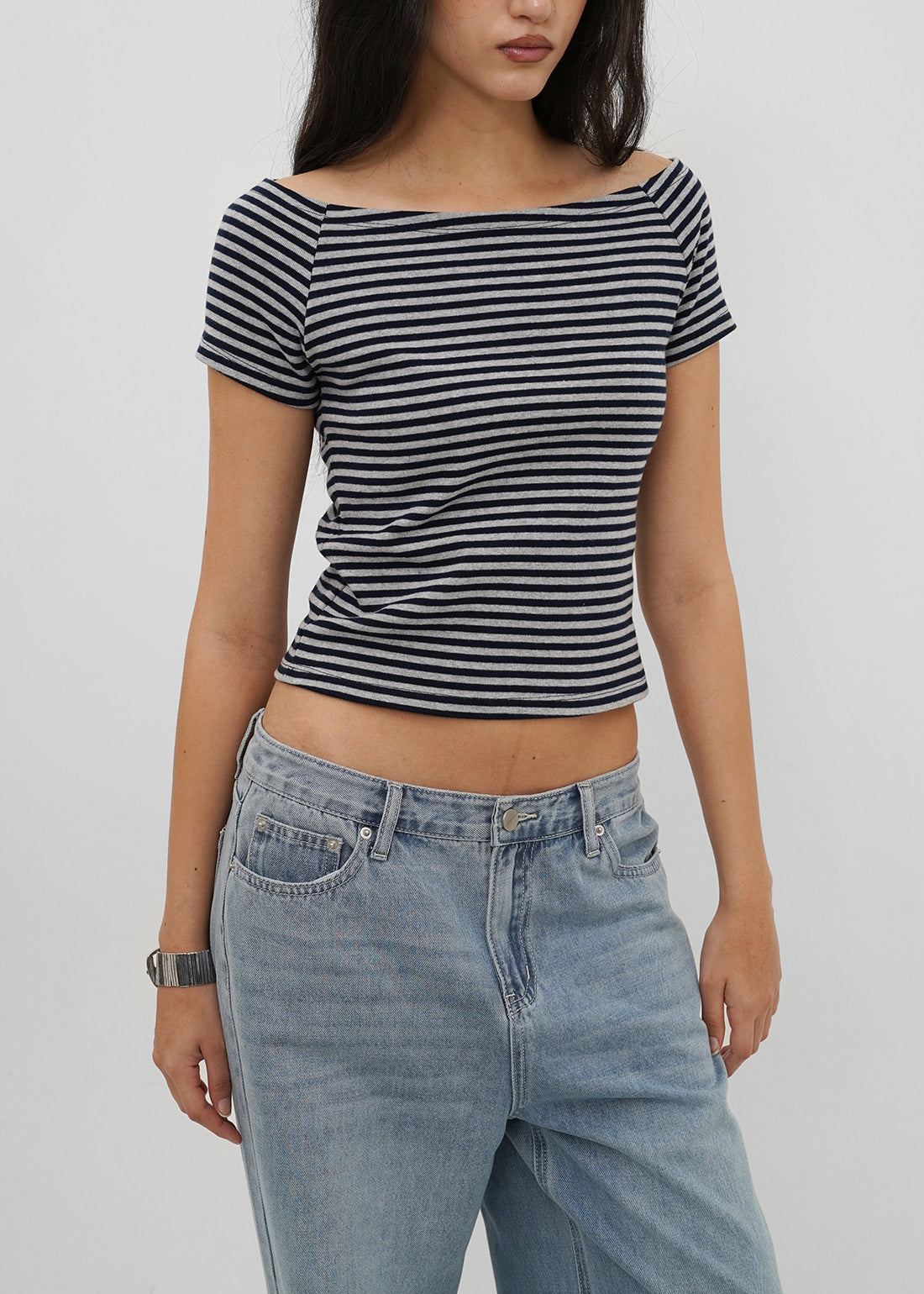 STANDARD SLIM OFF-SHOULDER SHORT SLEEVE TEE 12