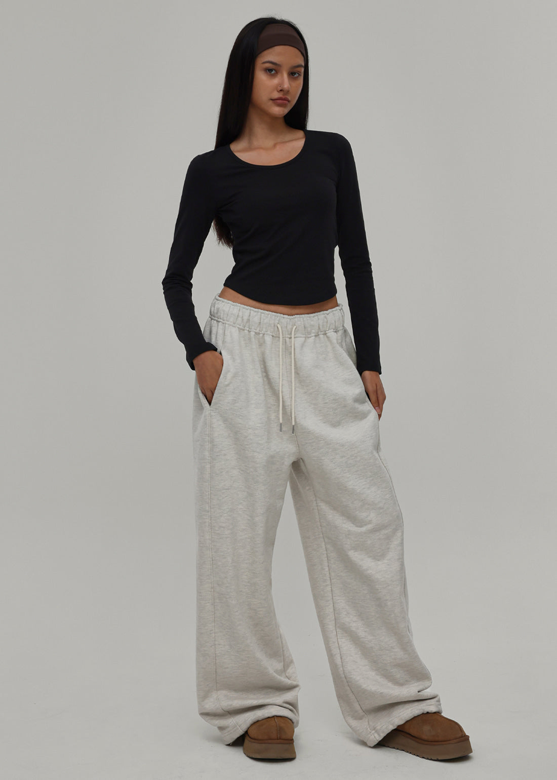 HEAVY SWEAT WIDE TWO-WAY PANTS - 6 COLORS 3