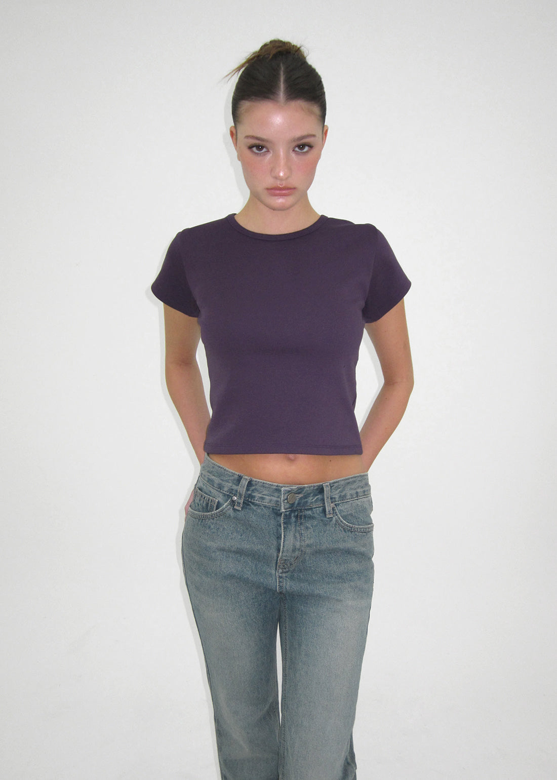 STRETCH STANDARD ROUND NECK BABY SHORT SLEEVE TEE 5